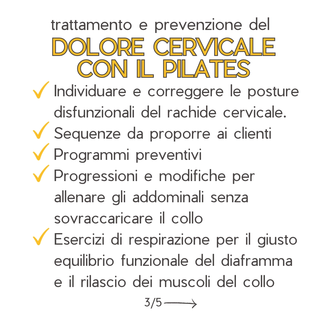 Workshop True Pilates sul trattamento e prevenzione del dolore cervicale immagine 3