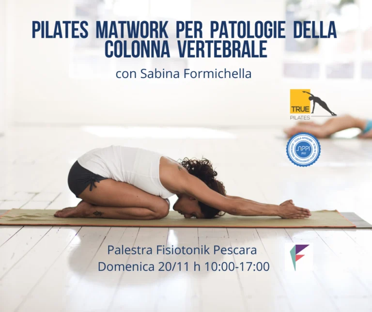 Workshop: Pilates Matwork per patologie della colonna vertebrale