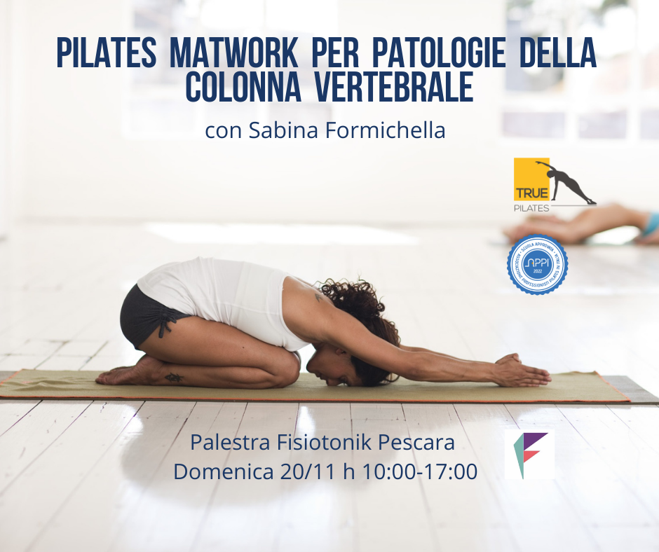 Workshop Pilates Matwork per patologie della colonna vertebrale